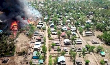 Uydu görüntüleri, Arakan'da evlerin yakıldığını gösteriyor