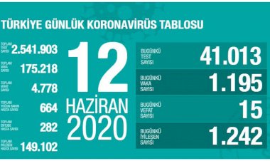 Türkiye'de vaka sayısı 175 bini aştı
