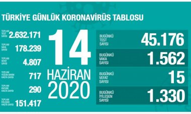 Türkiye'de vaka sayısında artış