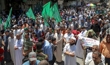 Siyonist İsrail'in 'ilhak' planı Gazze'de binlerce kişinin katıldığı yürüyüşle protesto edildi