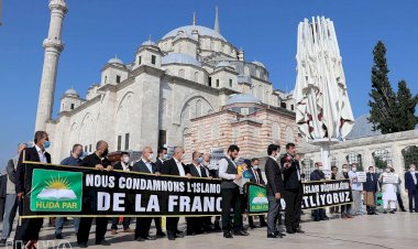 HÜDA PAR teşkilatlarından İslam düşmanı Macron'a tepki