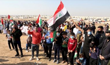 Irak'taki Ezidiler PKK'nin Sincar'daki varlığını protesto etti