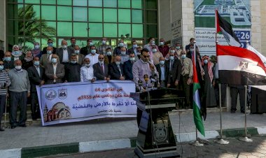 Han Yunus katliamının 64. yılında Gazze Şeridi'nde anma etkinliği düzenlendi