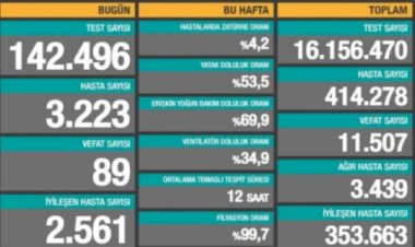 Son 24 saatte 3 bin 223 yeni hasta