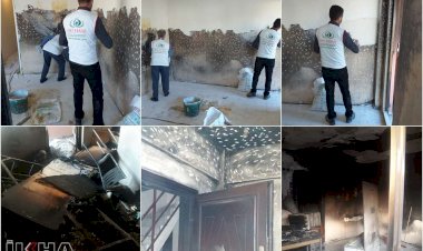 IHO Ebrar evi yanan çaresiz ailenin evini onardı