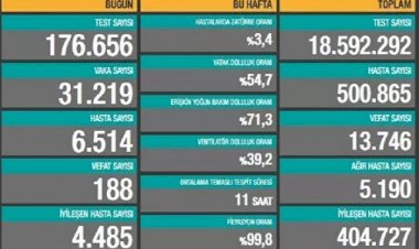 Son 24 saatte 31 bin 219 yeni vaka