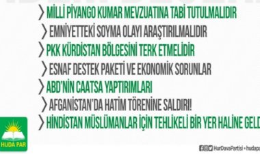 HÜDA PAR Genel Başkanı Sağlam, gündemdeki konuları değerlendirdi