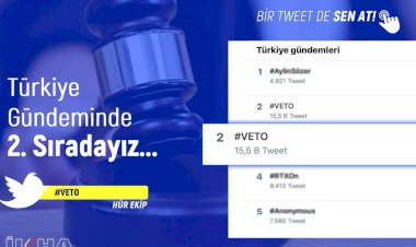 Binlerce sosyal medya kullanıcısı STK yasasının '#VETO' edilmesini talep etti