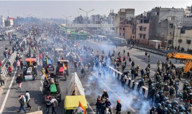 Çiftçilerin eyleminde ortalık savaş alanına döndü