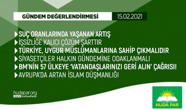 HÜDA PAR: Siyasetçiler halkın gündemine odaklanmalı