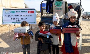 Umut Kervanı Suriye'de binlerce kişiye kışlık yardımında bulundu
