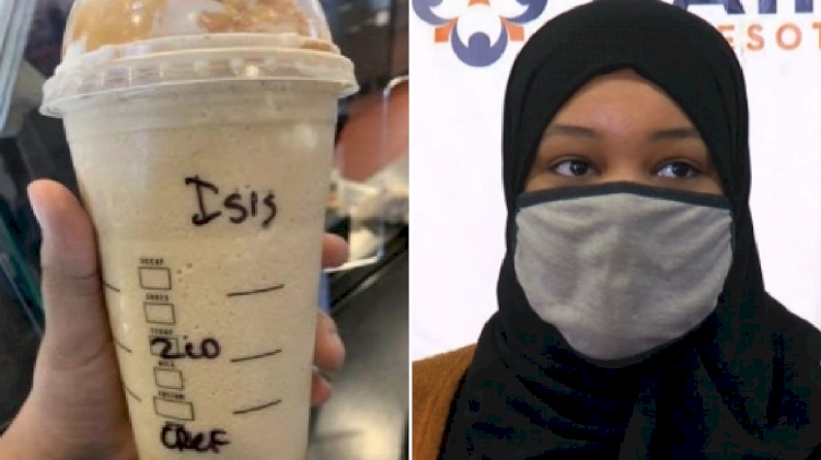 ABD'de Müslüman kadının aldığı kahvenin kabına 'ISIS' yazıldı