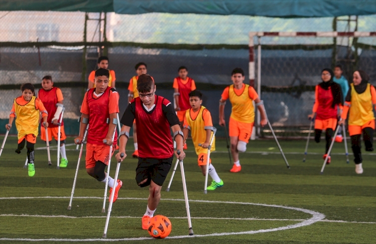 Gazze'de ampute futbol antremanları yeniden başladı
