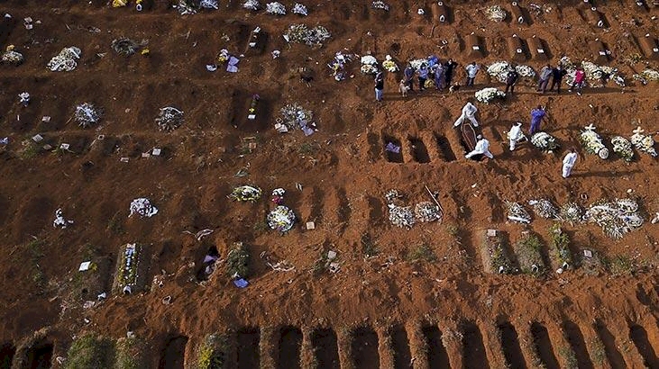 Brezilya, Hindistan ve Meksika'da günlük ölü sayısı 2 bine 500'e yaklaştı