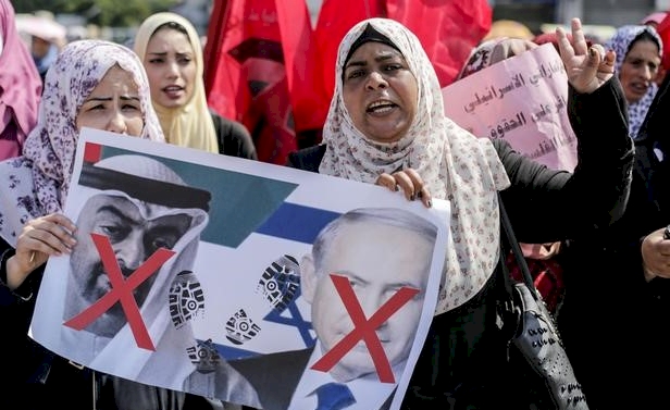 Almanya'da BAE-İsrail protestosu