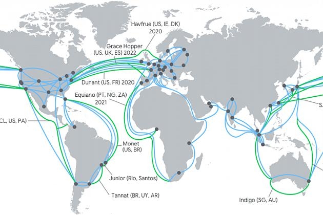 Google'ın kıtalar arası denizaltı kablosu operasyonel hale geçti