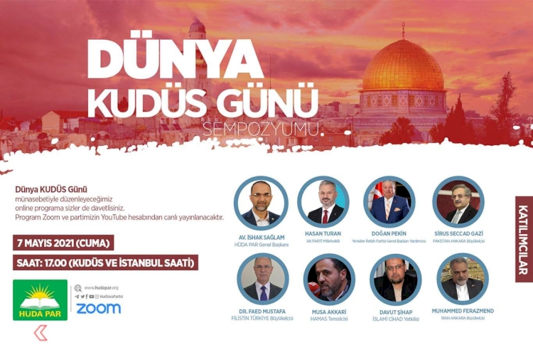 HÜDA PAR, 'Dünya Kudüs Günü' sempozyumu düzenleyecek