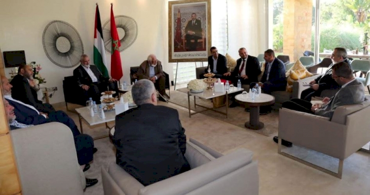 İsmail Heniyye, Fas'ta Filistin'e destek çalışmaları yürütenlerle bir araya geldi