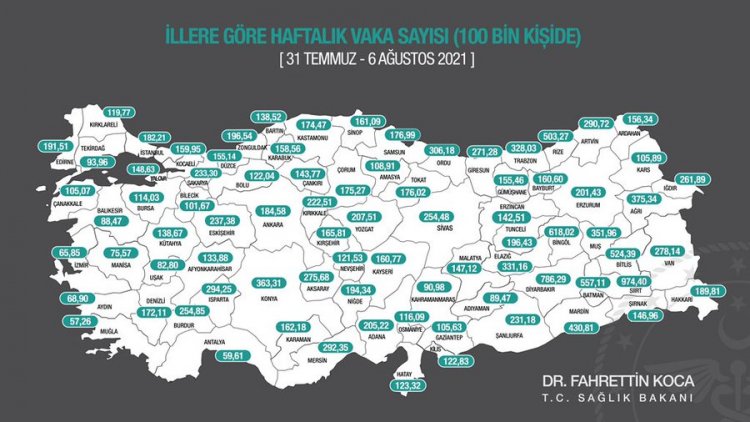 Vaka haritası güncellendi: Siirt yine zirvede