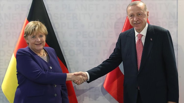 Cumhurbaşkanı Erdoğan, Almanya Başbakanı Merkel'i kabul etti