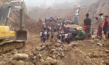 Myanmar'da madende meydana gelen heyelanda en az 70 kişi kayboldu