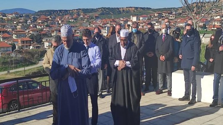 Yunanistan'da Osmanlı mezarlığında bulunan naaşlar defnedildi