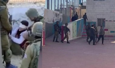 Siyonist zulüm bitmek bilmiyor: Öğrencilerin gözlerini bağlayarak gözaltına aldılar