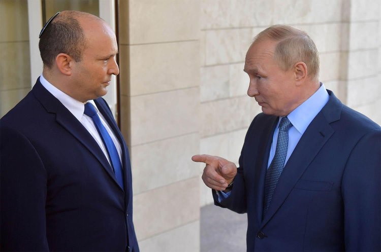 İşgalci İsrail'in Başbakanı Bennet Moskova'da Putin ile görüştü