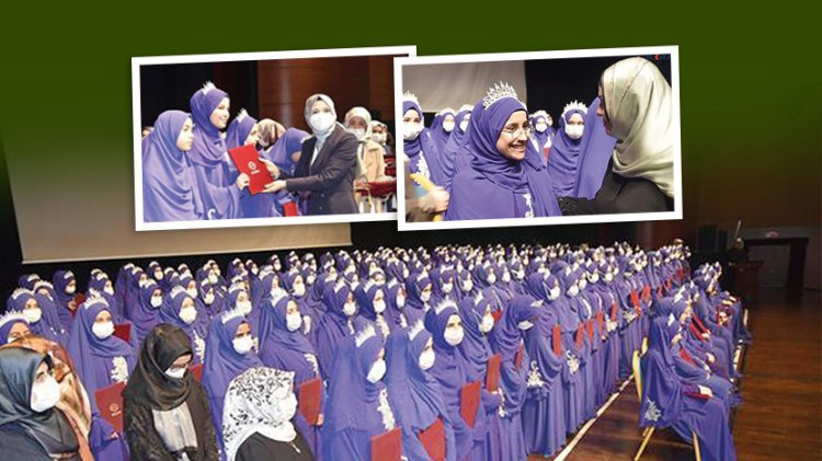 Mersin'de sevindiren görüntüler: 184 kız öğrenci icazetlerini aldı