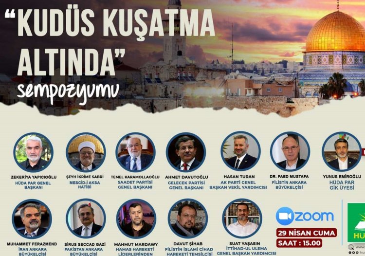 HÜDA PAR 'Kudüs' sempozyumu düzenleyecek