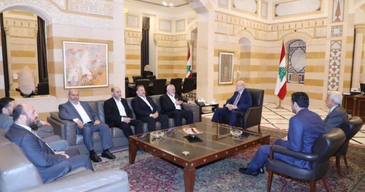 Hamas heyeti Lübnan'da Meclis Başkanı ve Başbakan ile görüştü