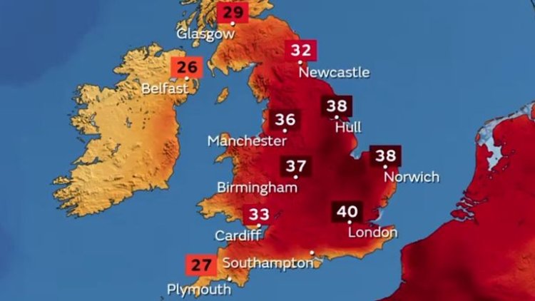 İngiltere tarihinin en sıcak gününü yaşıyor