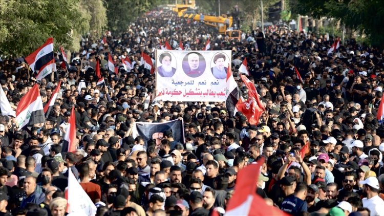 Şii Koordinasyon Çerçevesi destekçileri, Bağdat’ta oturma eylemi başlattı