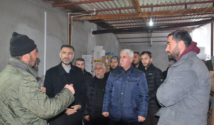 HÜDA PAR heyeti, Adıyaman'da depremzedelerle bir araya geldi