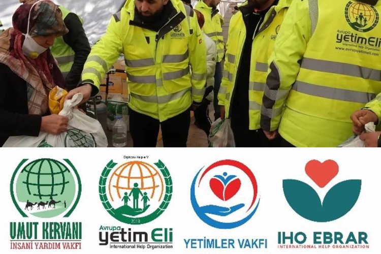 Yardım kuruluşlarının deprem bölgelerinde, afetzedelere destekleri sürüyor