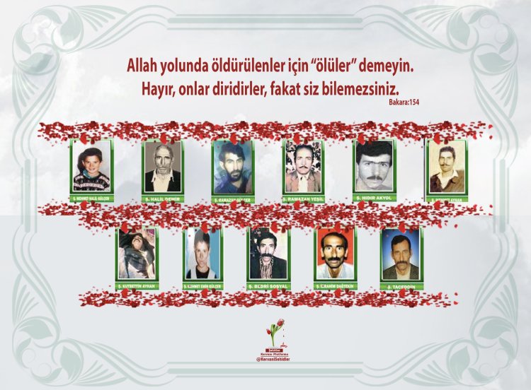 PKK'nin Kadir Gecesi'nde katlettiği 11 muvahhid, kabirleri başında yad edildi