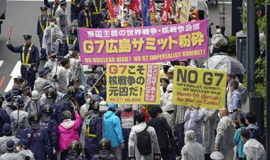 Farklı ülkelerden göstericiler G7 Zirvesi'ni protesto etti