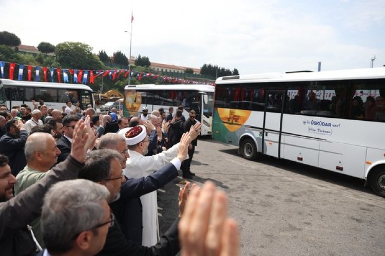 Hacı adayları kutsal topraklara uğurlanıyor