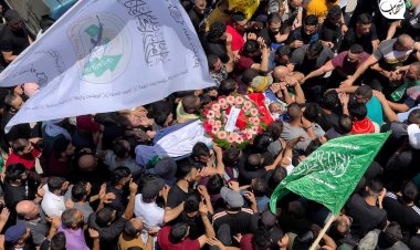 Hamas mensubu şehid Hamdan Salih Ramallah'da törenle toprağa verildi