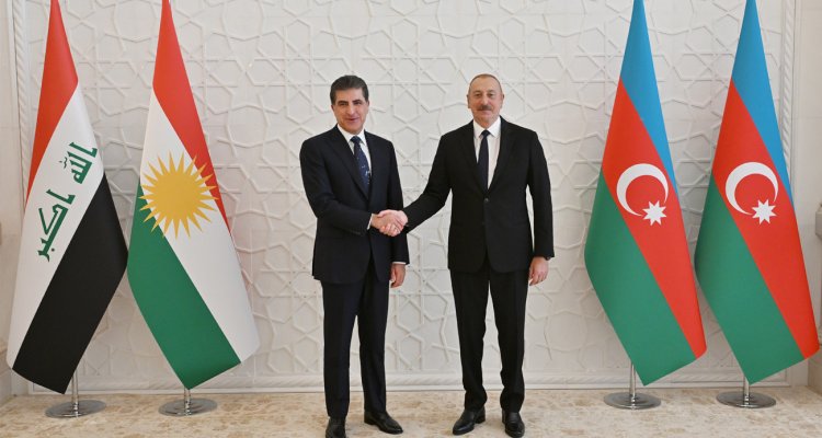 Kürdistan Başkanı Barzani, Azerbaycan Cumhurbaşkanı Aliyev'le görüştü