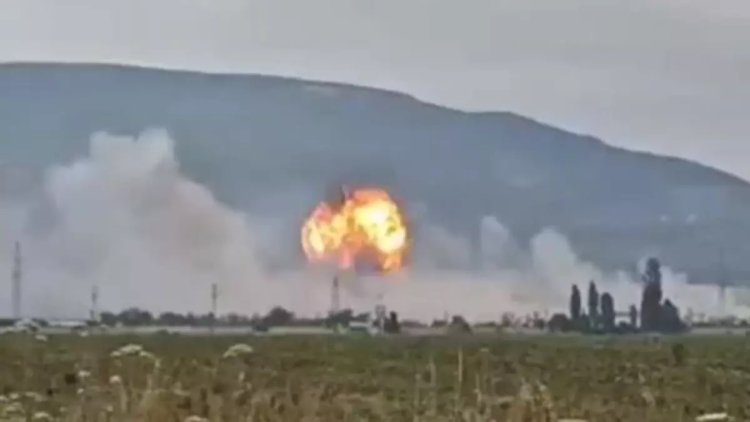 Kırım'daki askeri üste yangın çıktı: 2 bin kişi tahliye edilecek