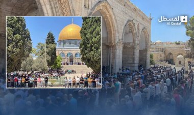 50 bin kişi Cuma namazını Mescidi Aksa'da kıldı