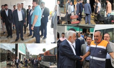 Yapıcıoğlu, sel bölgesinde ziyaretlerde bulundu