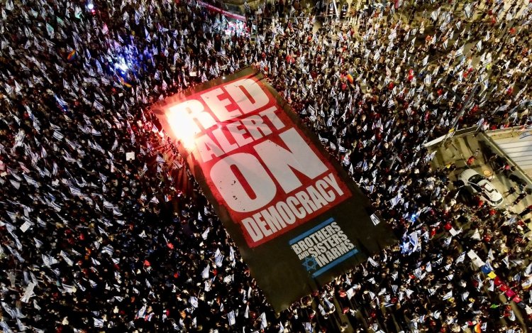 İşgalci İsrail'de "yargı reformu" protestoları 35. haftada da devam etti
