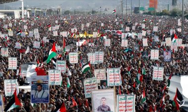 Yemen'de, Gazze'ye destek için "Zafere giden yolda özgürlerin kanı" sloganıyla gösteriler düzenlendi