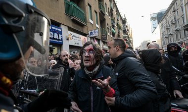Milano'da Filistin'i destekleyen protestoculara müdahale
