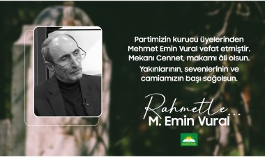 HÜDA PAR Kurucular Kurulu üyelerinden Mehmet Emin Vural vefat etti
