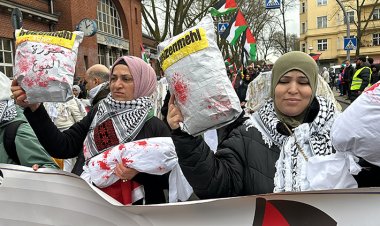 Berlin’de Filistin ile dayanışma gösterisi düzenlendi