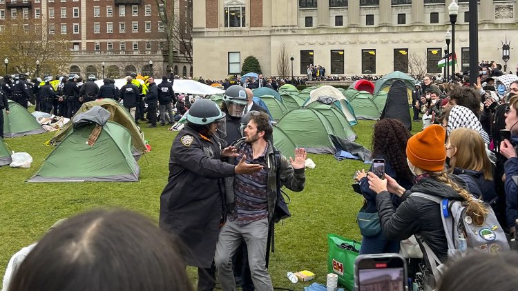 Columbia Üniversitesi Rektörü, Filistin destekçilerinin oturma eylemini dağıttırdı