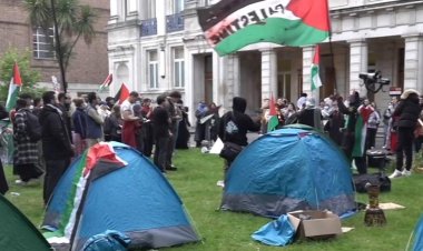 İngiltere'de üniversite öğrencilerinin Filistin'e destek gösterileri sürüyor